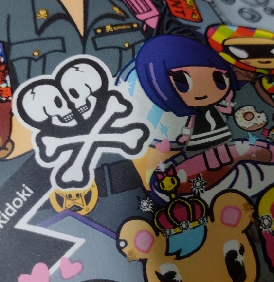 TOKIDOKI ☠️ Skull & Crossbones White Hardware Zippered Pouch NWT - Picture 6 of 8